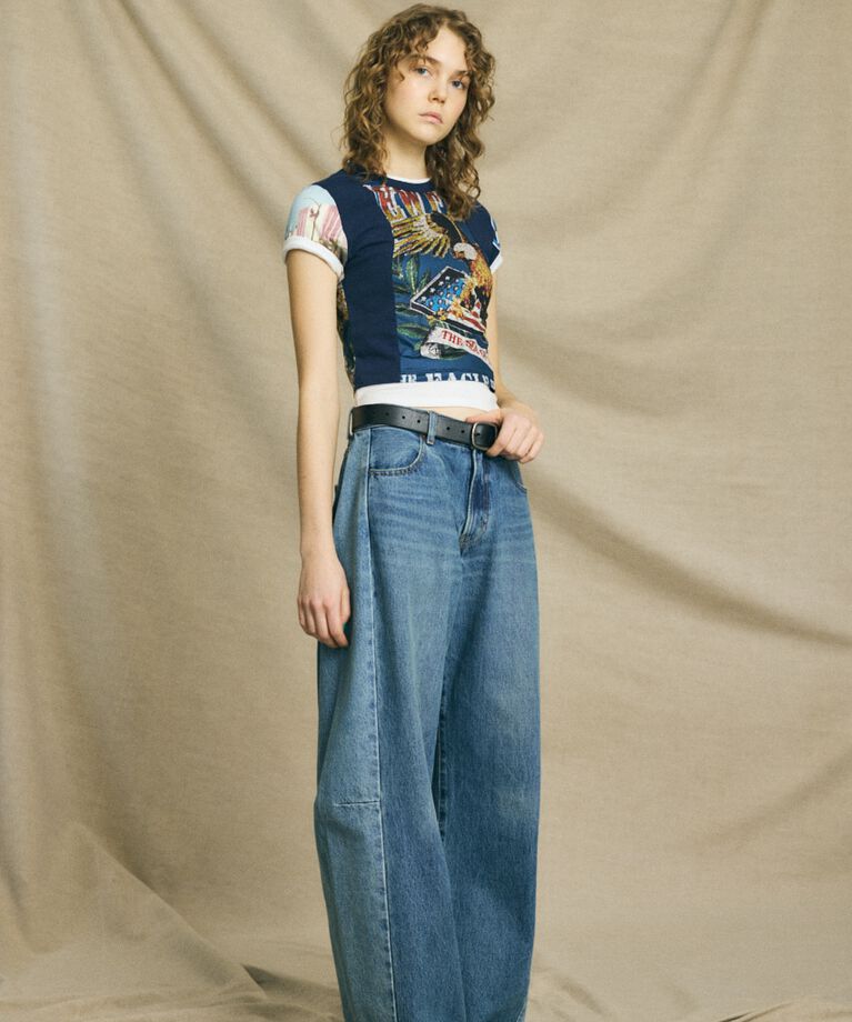 MOUSSY「REMAKE WIDE STRAIGHT」|デニム|