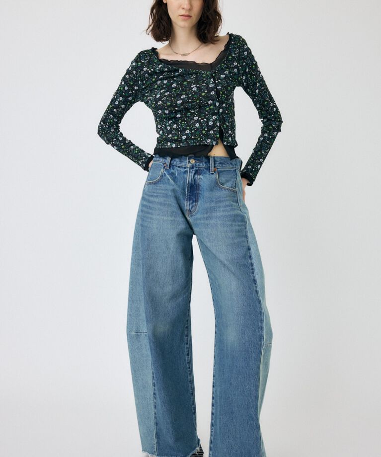 MOUSSY「REMAKE WIDE STRAIGHT」|デニム|