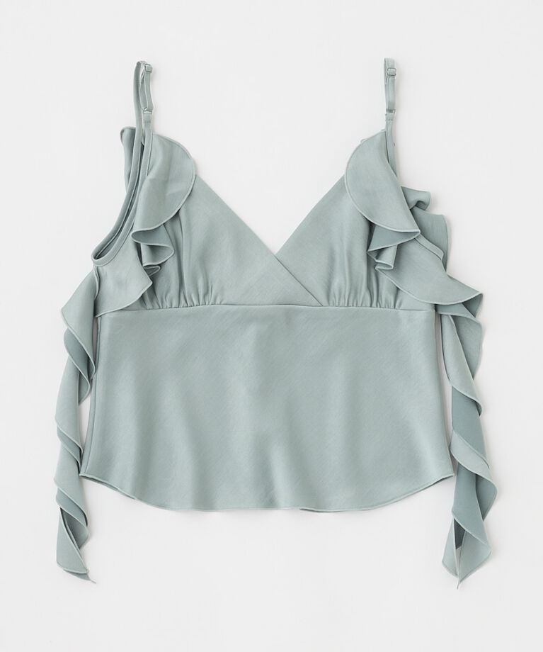 MOUSSY「FRILL STRAP SATIN キャミ」|キャミソール|