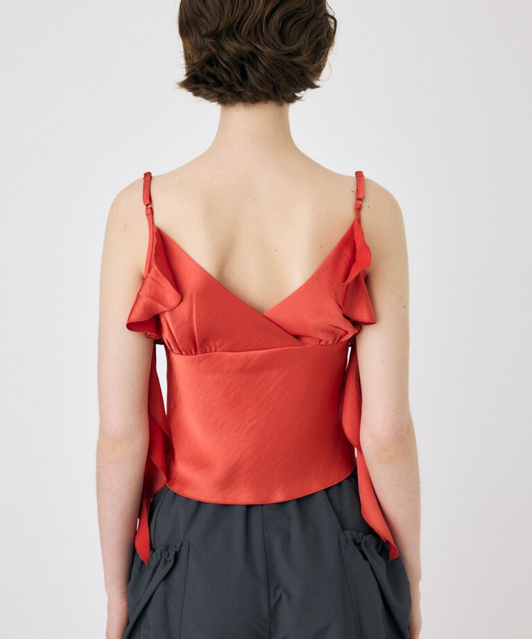 MOUSSY「FRILL STRAP SATIN キャミ」|キャミソール|