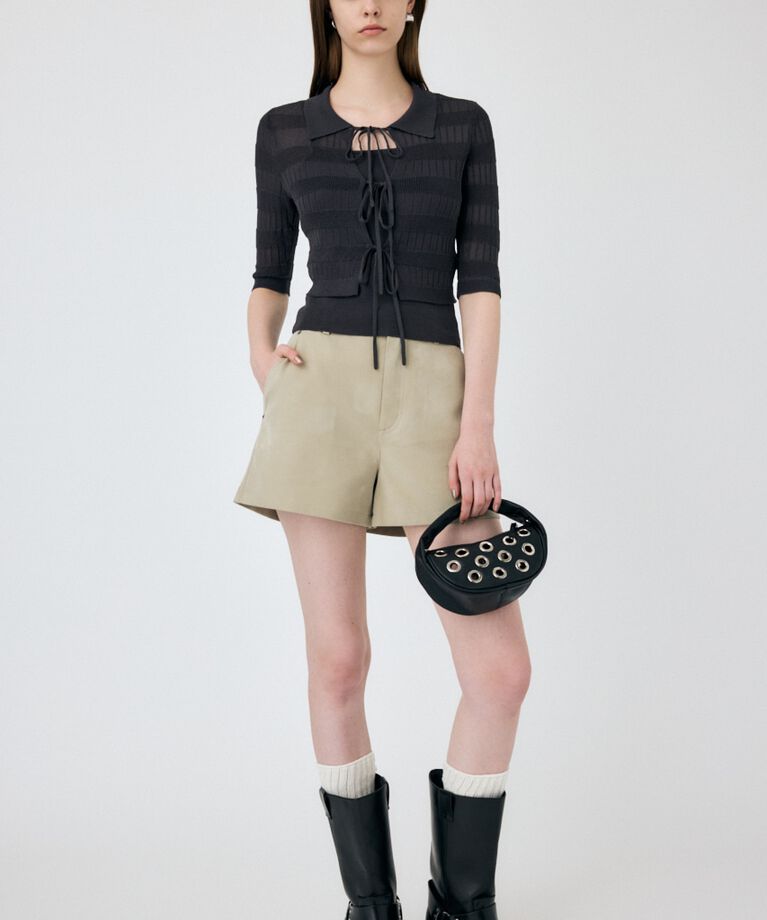 MOUSSY「F/LEATHER ショーツ」|その他|L/BEG1