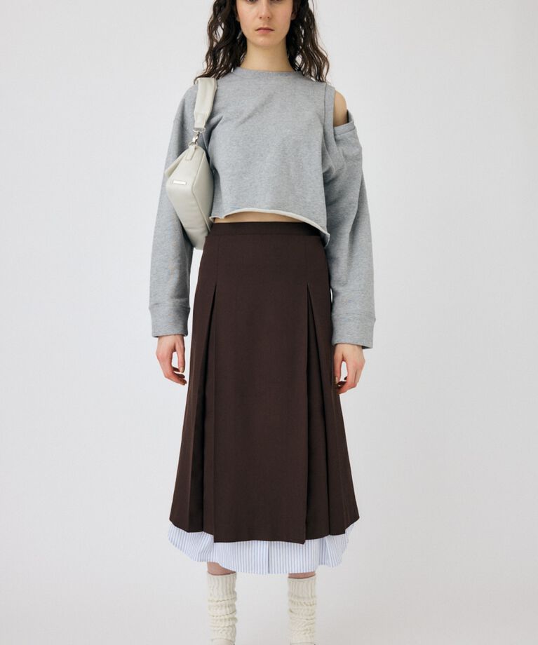 MOUSSY「LAYERED MIDI スカート」|スカート|BRN