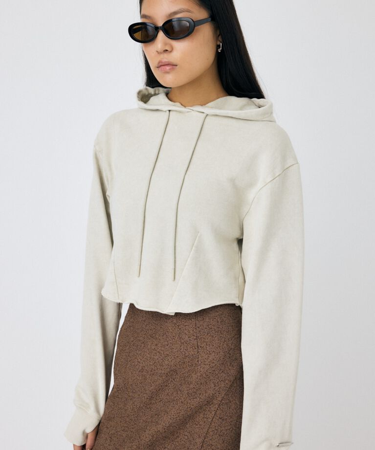 MOUSSY「GARMENT DYE CUT OFF フーディ」|パーカー|