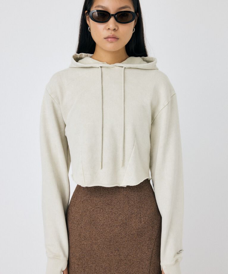 MOUSSY「GARMENT DYE CUT OFF フーディ」|パーカー|
