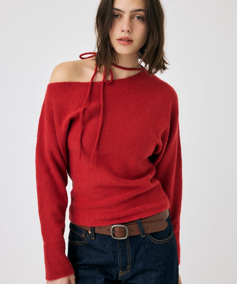 MOUSSY「ONE SHOULDER セーター」|ニット・セーター|