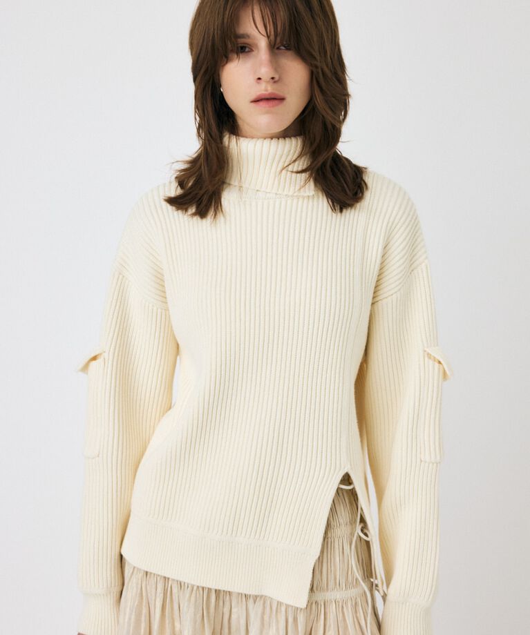 MOUSSY「SLIT ハイネックセーター」|ニット・セーター|IVOY3