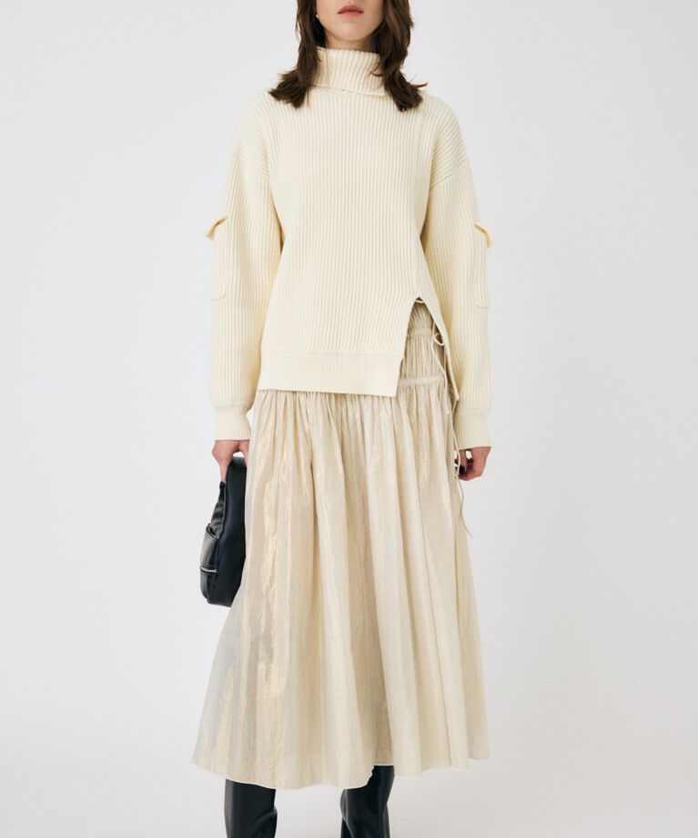 MOUSSY「SLIT ハイネックセーター」|ニット・セーター|