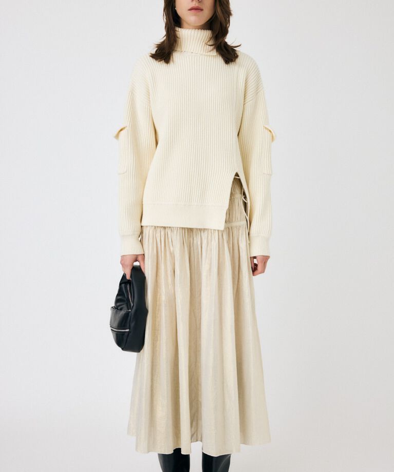 MOUSSY「SLIT ハイネックセーター」|ニット・セーター|