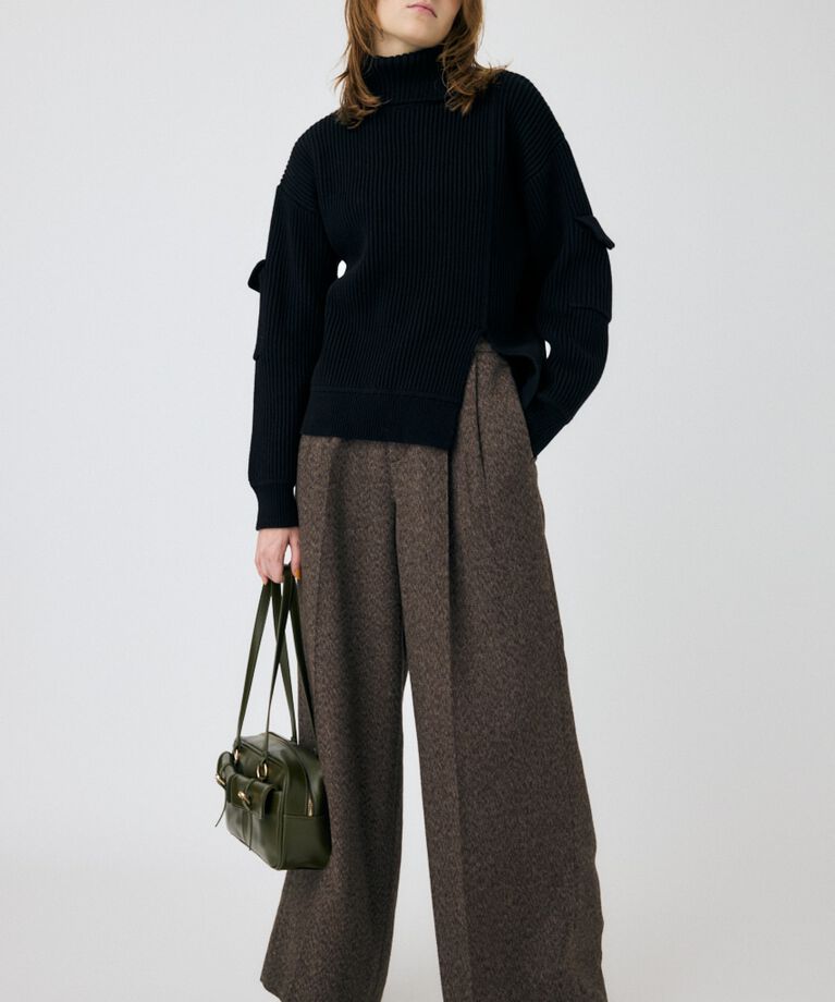 MOUSSY「SLIT ハイネックセーター」|ニット・セーター|