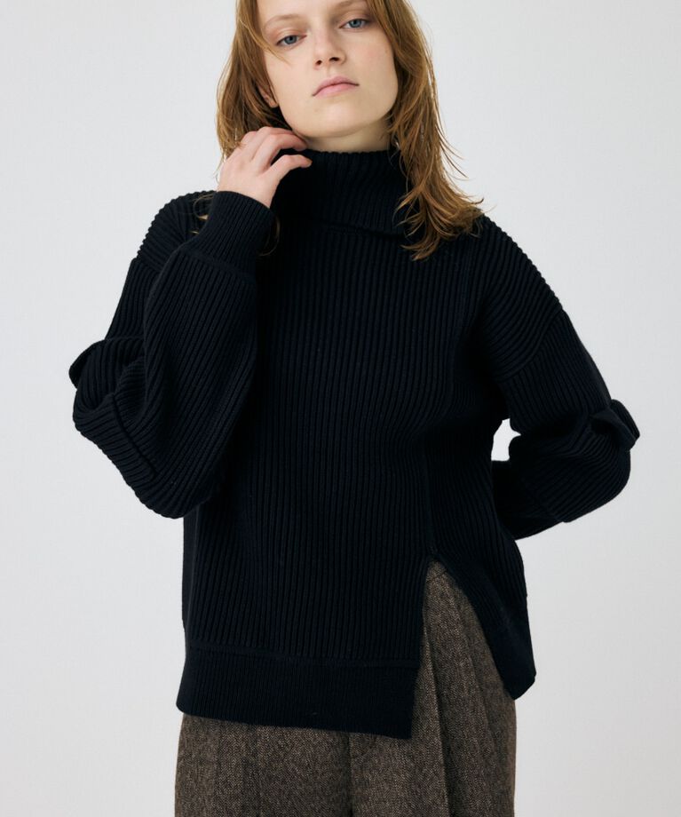 MOUSSY「SLIT ハイネックセーター」|ニット・セーター|