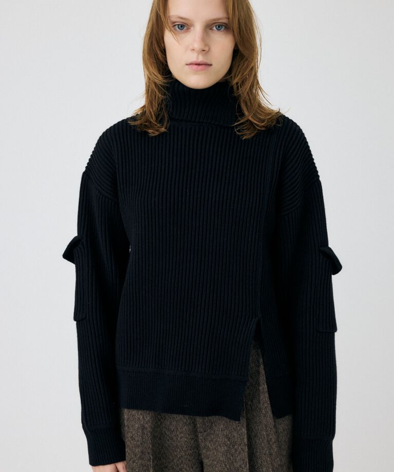 MOUSSY「SLIT ハイネックセーター」|ニット・セーター|
