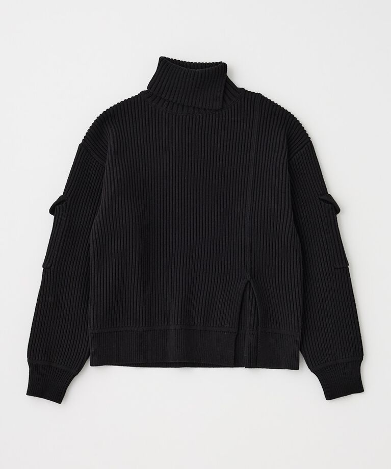 MOUSSY「SLIT ハイネックセーター」|ニット・セーター|
