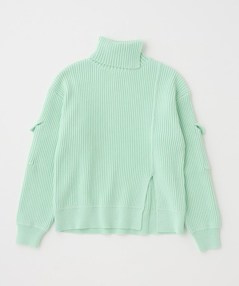 MOUSSY「SLIT ハイネックセーター」|ニット・セーター|