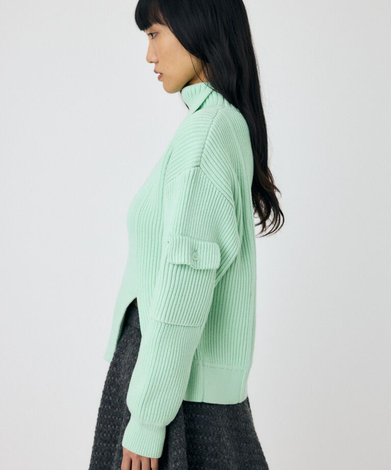 MOUSSY「SLIT ハイネックセーター」|ニット・セーター|