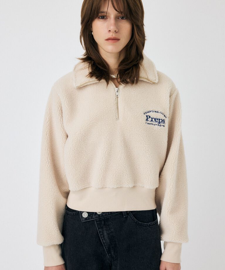 MOUSSY「HALF ZIP BOA プルオーバー」|パーカー|