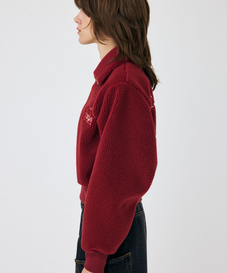 MOUSSY「HALF ZIP BOA プルオーバー」|パーカー|