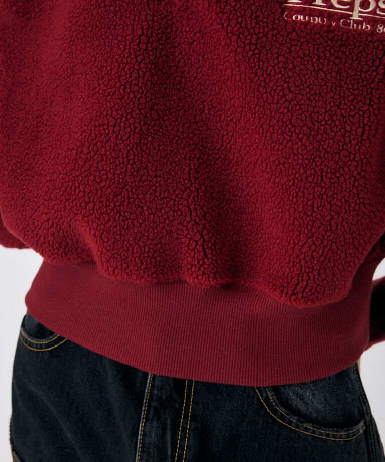 MOUSSY「HALF ZIP BOA プルオーバー」|パーカー|