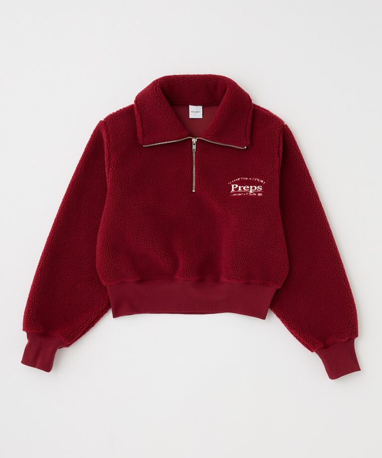 MOUSSY「HALF ZIP BOA プルオーバー」|パーカー|