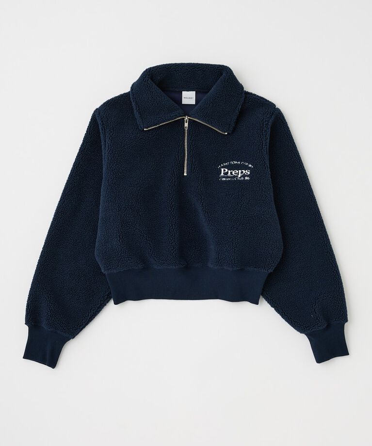 MOUSSY「HALF ZIP BOA プルオーバー」|パーカー|