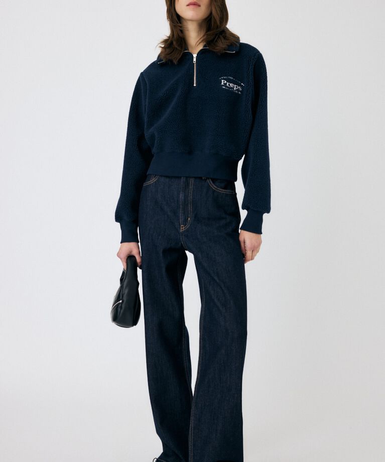 MOUSSY「HALF ZIP BOA プルオーバー」|パーカー|