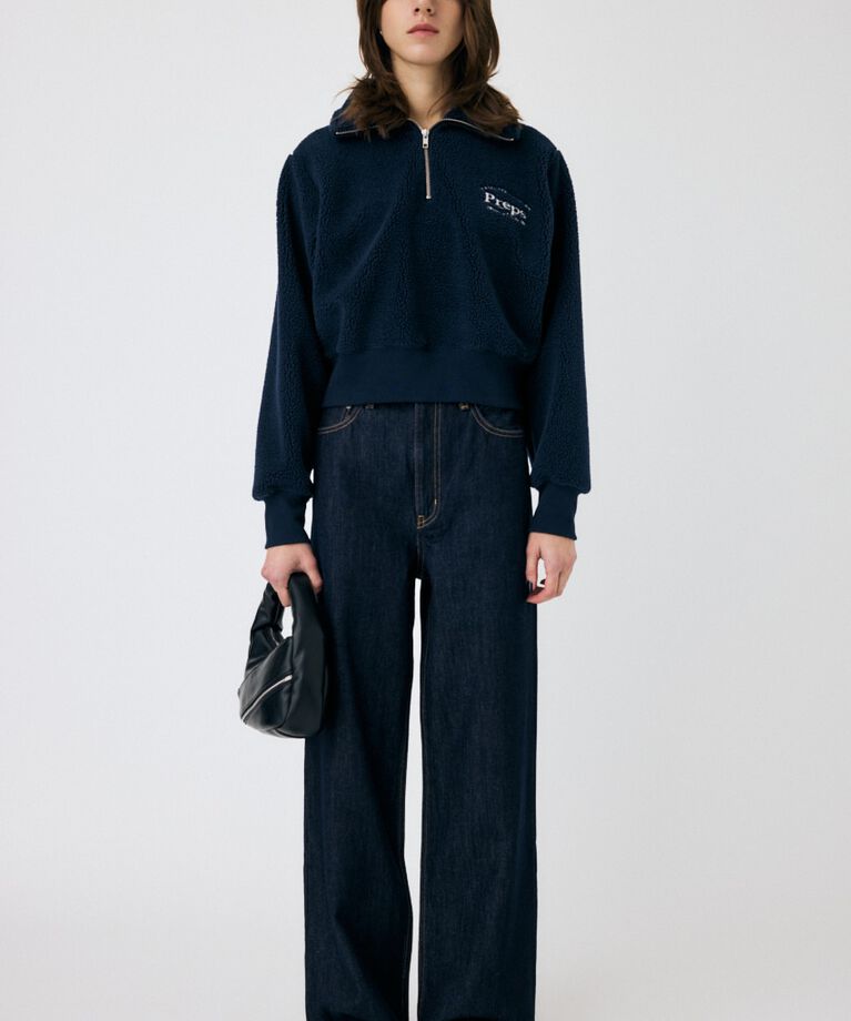 MOUSSY「HALF ZIP BOA プルオーバー」|パーカー|