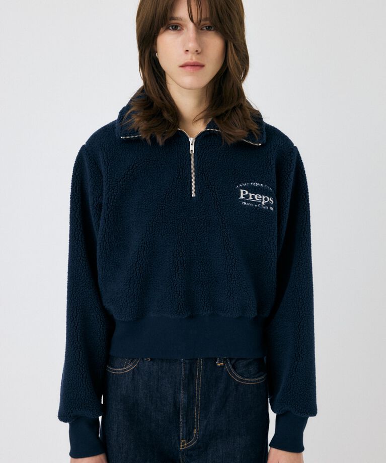 MOUSSY「HALF ZIP BOA プルオーバー」|パーカー|