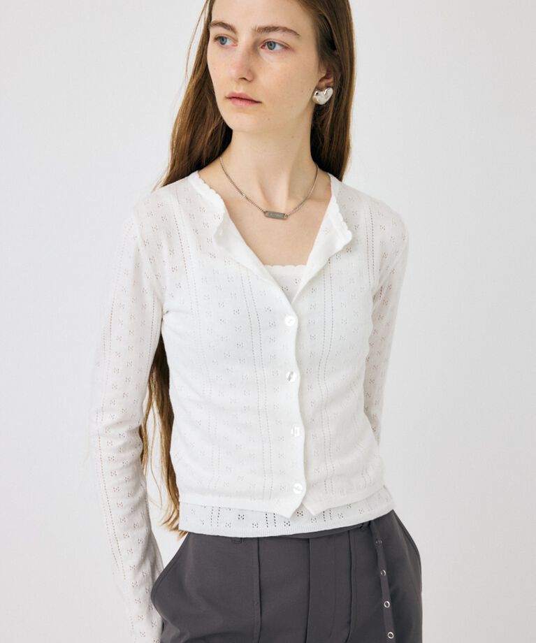 MOUSSY「PICOT EYELET ニットアンサンブル」|ニット・セーター|