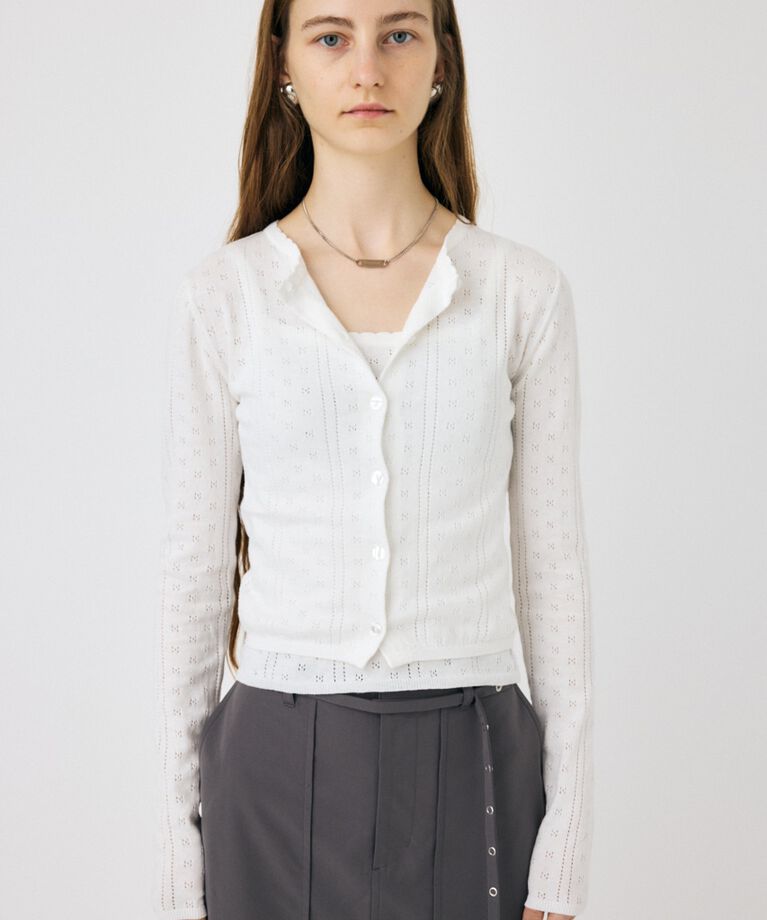MOUSSY「PICOT EYELET ニットアンサンブル」|ニット・セーター|