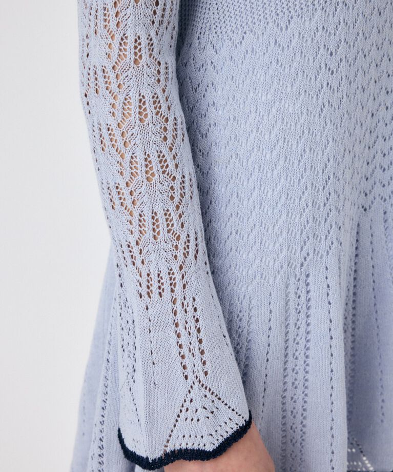 MOUSSY「EYELET LACE KNIT ミニドレス」|ワンピース|