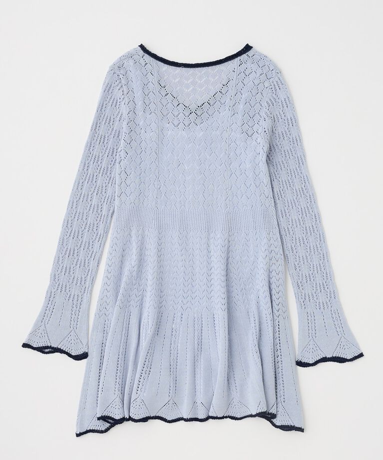 MOUSSY「EYELET LACE KNIT ミニドレス」|ワンピース|