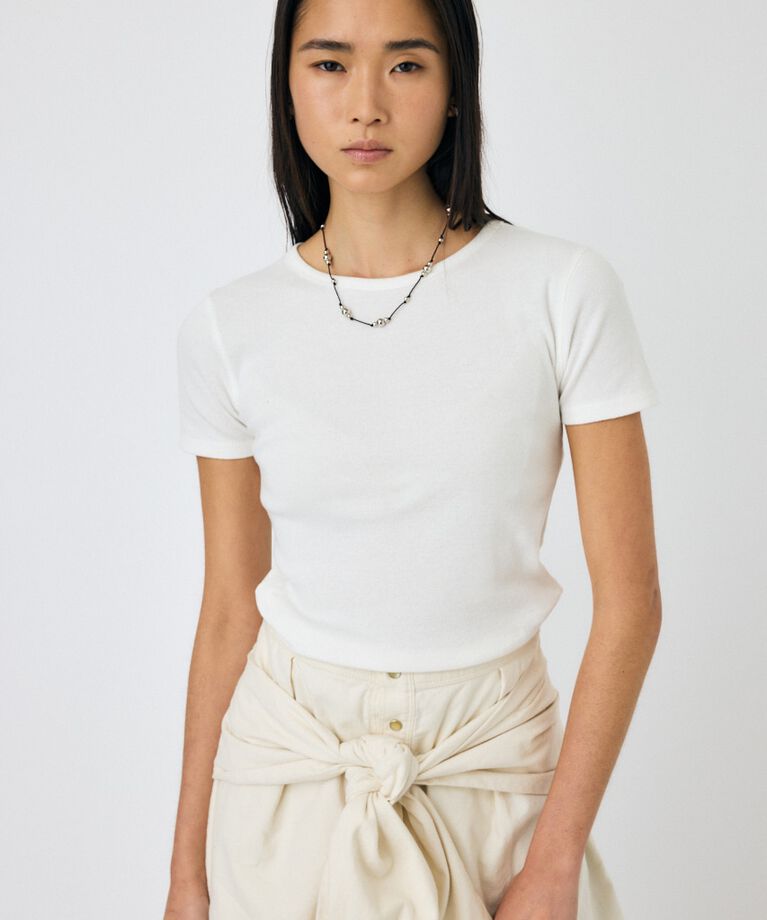 MOUSSY「BASIC RIB TEE」|Tシャツ・カットソー|WHT