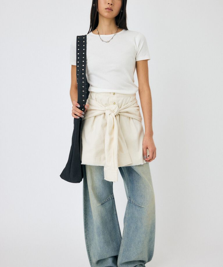 MOUSSY「BASIC RIB TEE」|Tシャツ・カットソー|