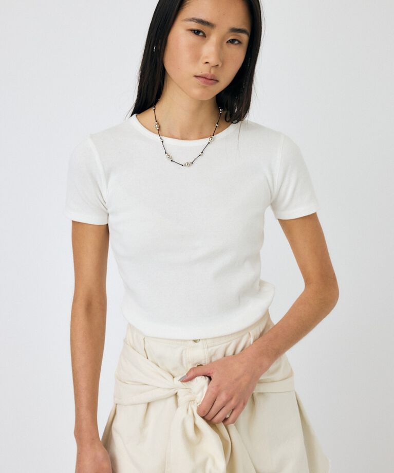MOUSSY「BASIC RIB TEE」|Tシャツ・カットソー|