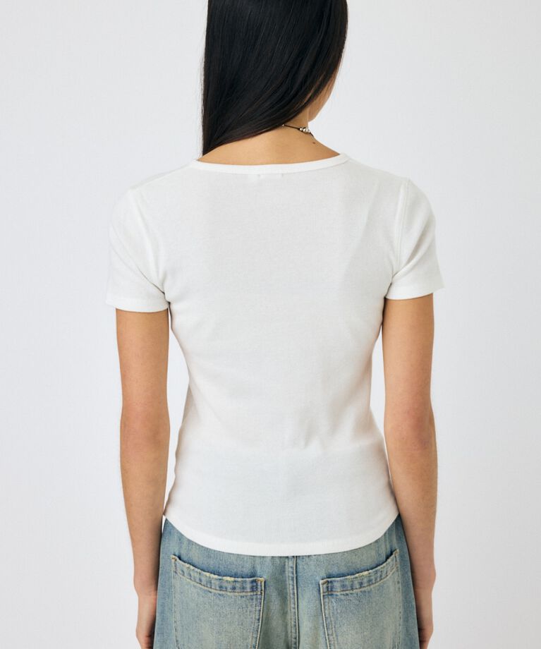 MOUSSY「BASIC RIB TEE」|Tシャツ・カットソー|