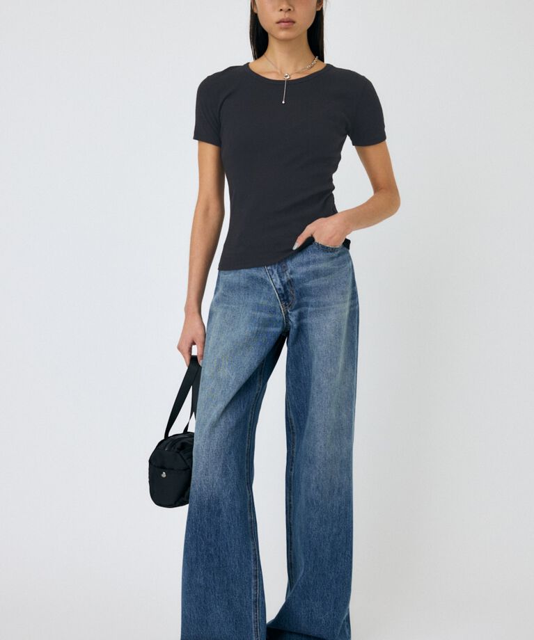 MOUSSY「BASIC RIB TEE」|Tシャツ・カットソー|