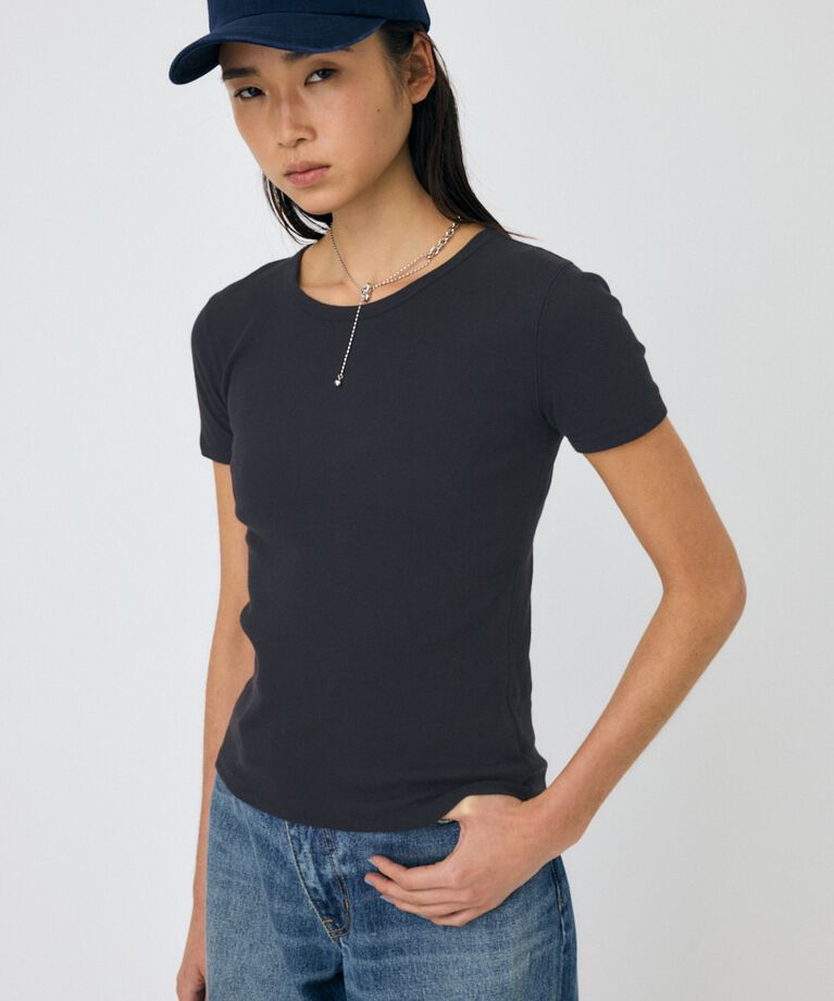 MOUSSY「BASIC RIB TEE」|Tシャツ・カットソー|