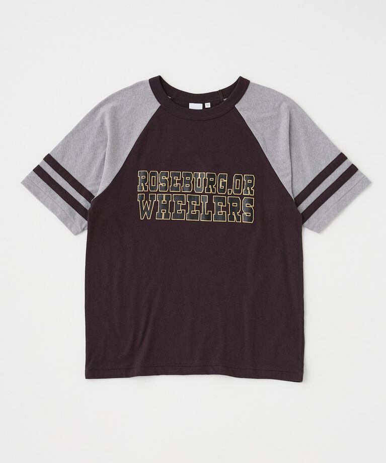 MOUSSY「WHEELERS ラグラン TEE」|Tシャツ・カットソー|L/BLK1