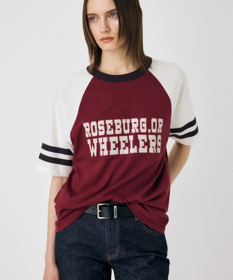 MOUSSY「WHEELERS ラグラン TEE」|Tシャツ・カットソー|D/RED3