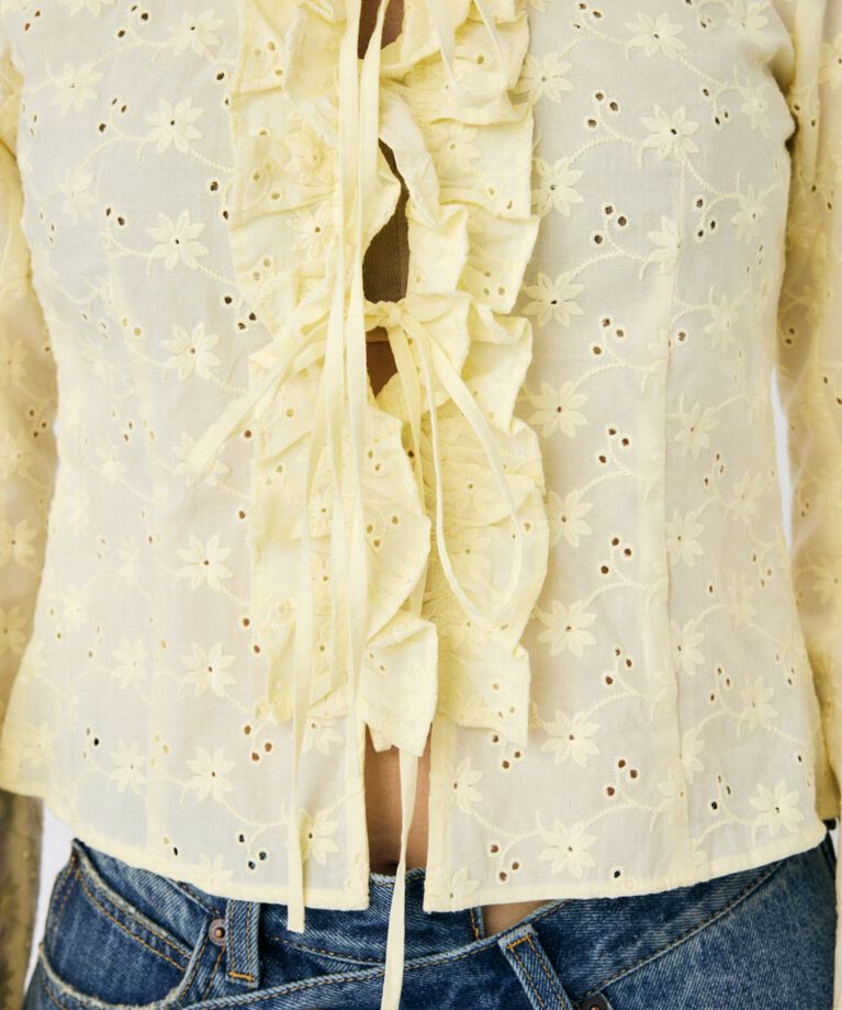 MOUSSY「FRONT TIE EYELET シャツ」|シャツ・ブラウス|
