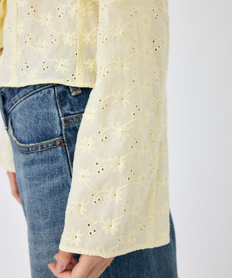 MOUSSY「FRONT TIE EYELET シャツ」|シャツ・ブラウス|