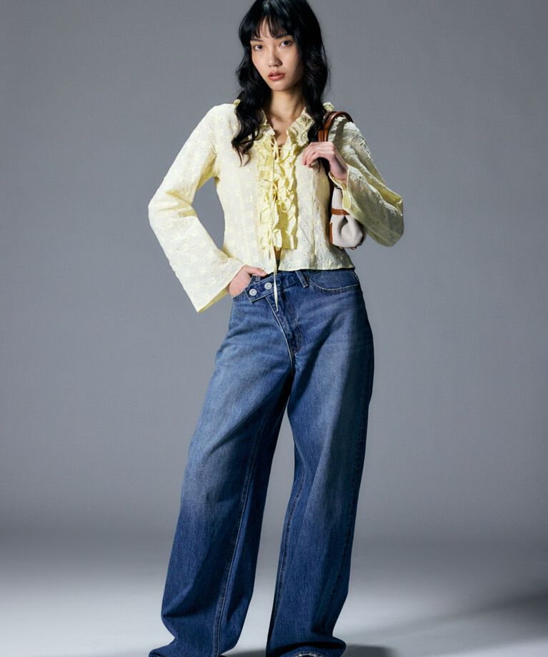 MOUSSY「FRONT TIE EYELET シャツ」|シャツ・ブラウス|