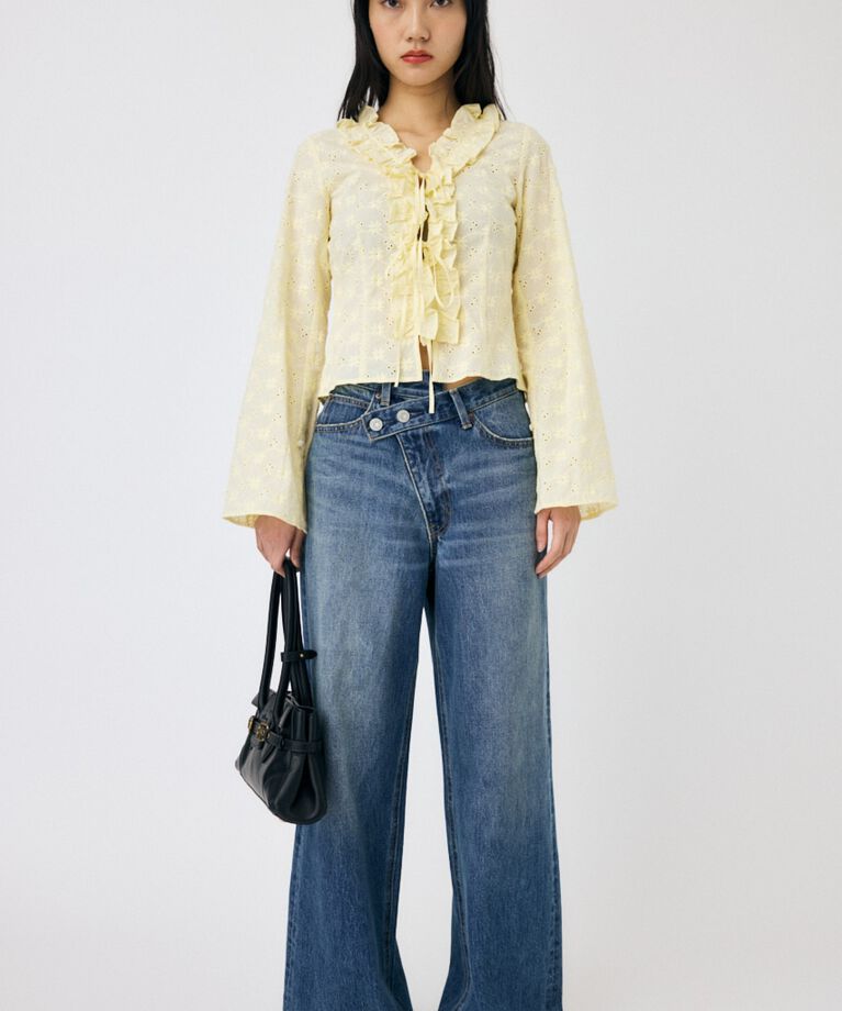MOUSSY「FRONT TIE EYELET シャツ」|シャツ・ブラウス|