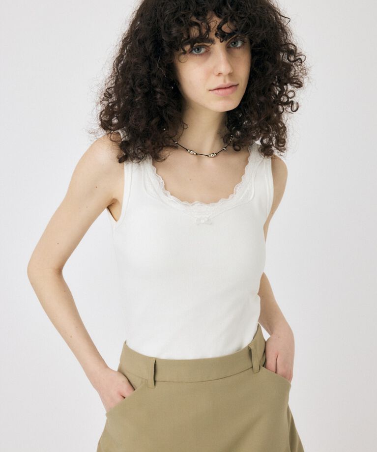 MOUSSY「LACE TRIM タンクトップ」|タンクトップ|IVOY3
