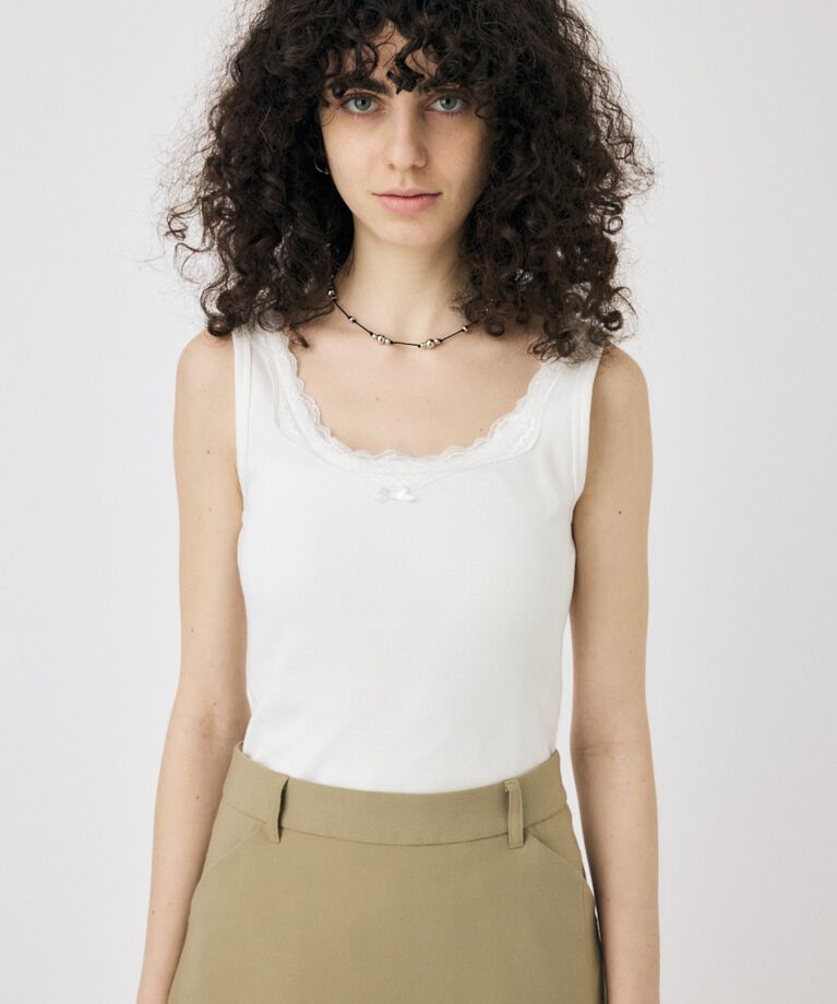 MOUSSY「LACE TRIM タンクトップ」|タンクトップ|