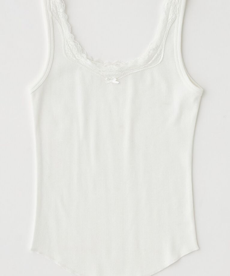 MOUSSY「LACE TRIM タンクトップ」|タンクトップ|