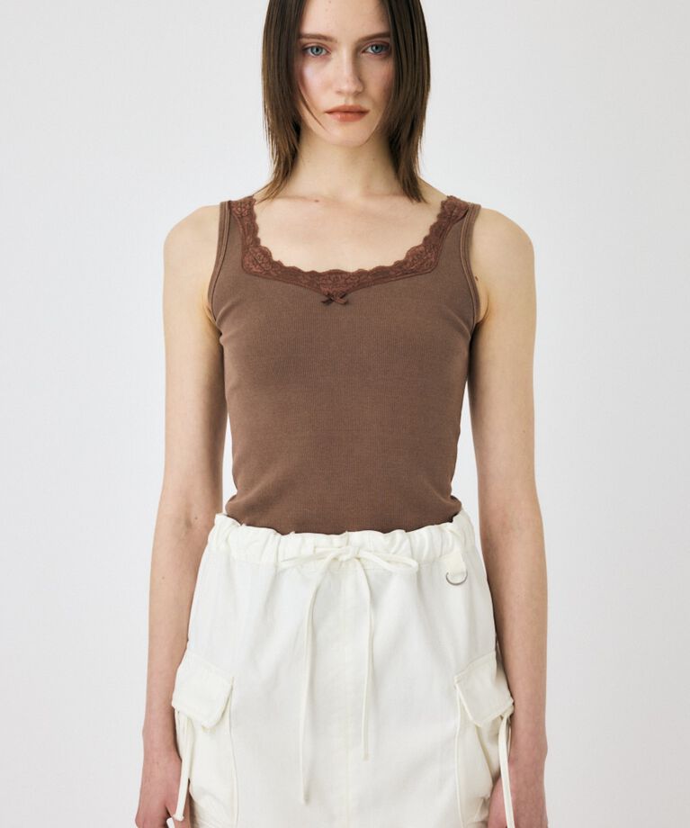 MOUSSY「LACE TRIM タンクトップ」|タンクトップ|