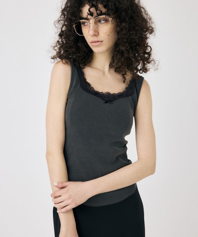 MOUSSY「LACE TRIM タンクトップ」|タンクトップ|