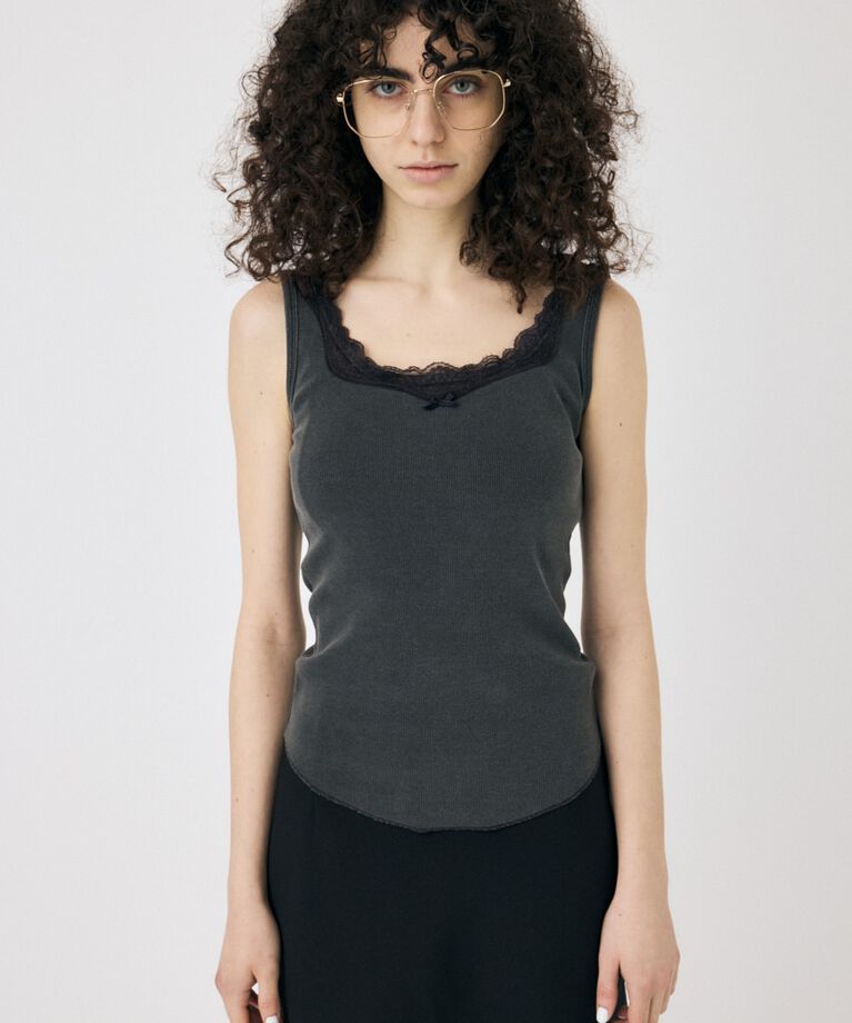 MOUSSY「LACE TRIM タンクトップ」|タンクトップ|