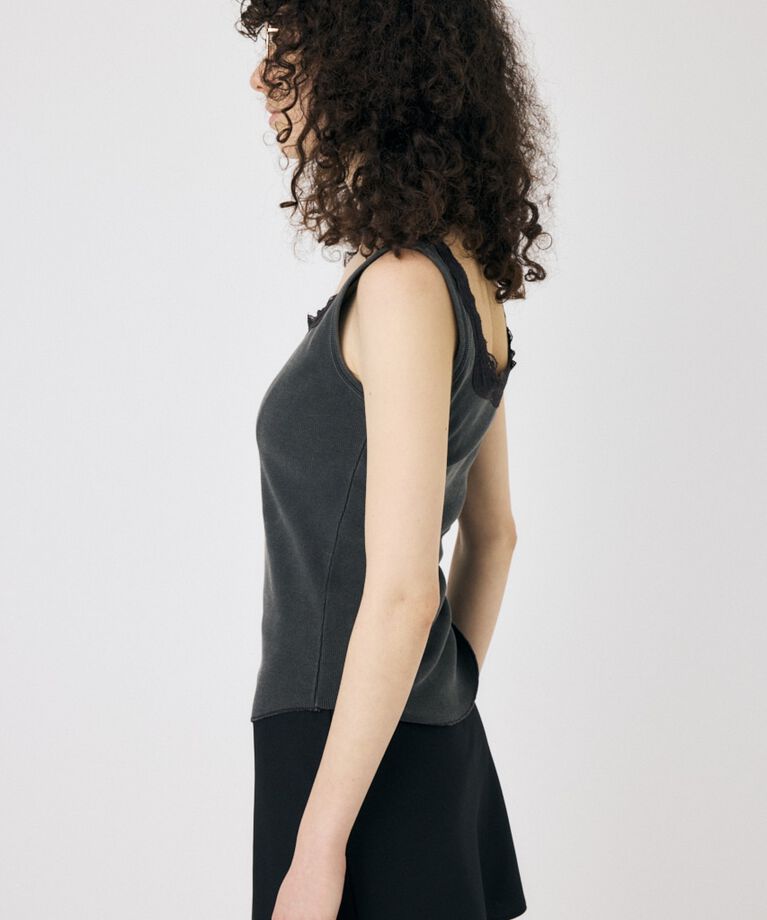 MOUSSY「LACE TRIM タンクトップ」|タンクトップ|