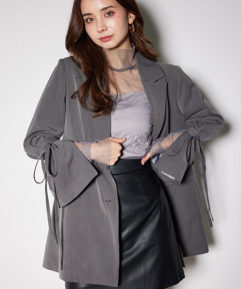 rienda「シングルテーラージャケット」|その他|GRY